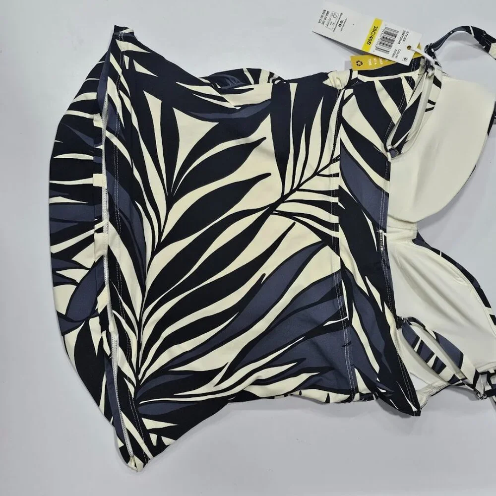 Anne Cole Draped-Front Tankini Top 38C/40B - Picture 6 of 9